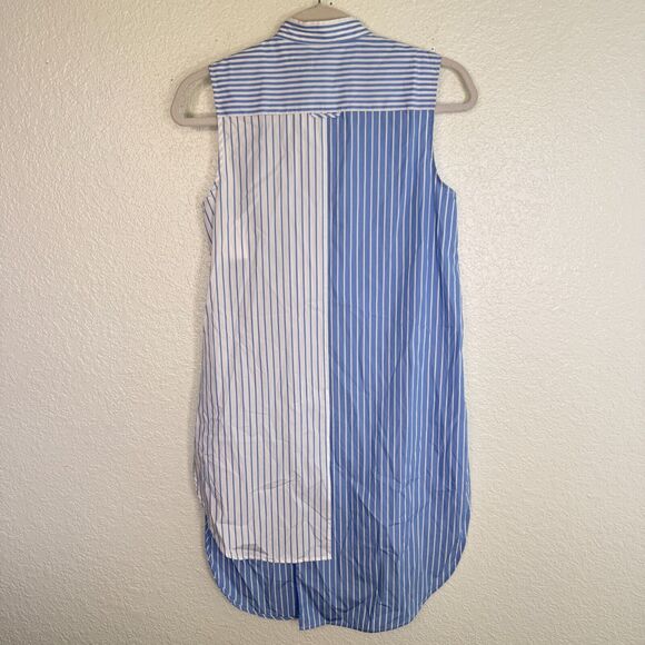 Monse Shirt Womens size 2 Mix Striped Tunic Top Asymmetric Artsy Preppy NEW - Picture 5 of 9